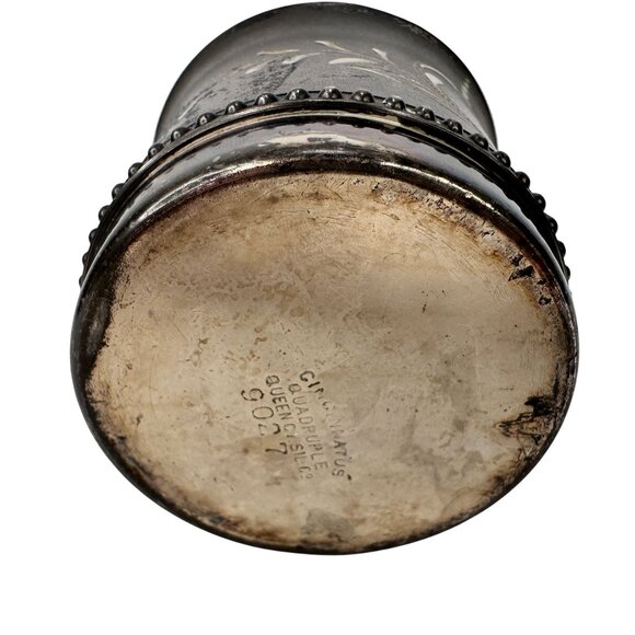 Antique Queen City Silver‎ Co 9027 Quadruple Plate Sterling Cincinnatus Etched - Picture 12 of 16